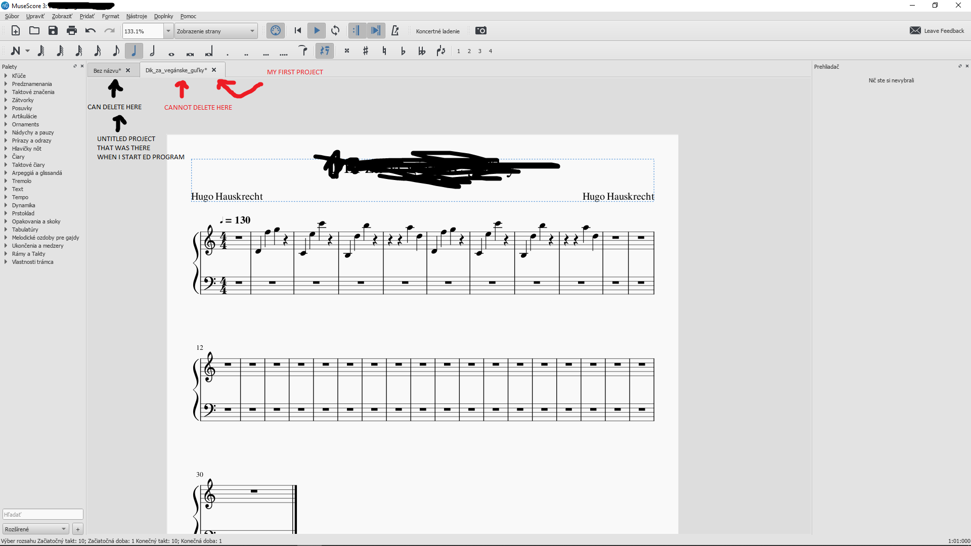 I cannot delete measures on SOME projects.. | MuseScore